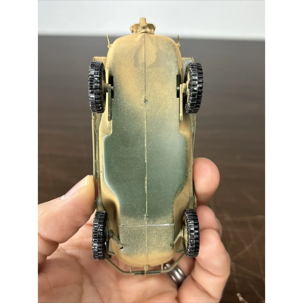 Built 1:35 WWII Tan‎ Desert German Schwimmwagen Painted Italeri Soldier Vehicle